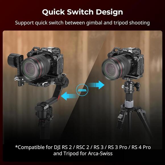 Canon R5 Mark II, Aluminum Alloy Camera Video Cage with Cold Shoe Mount 4978 - Picture 3 of 6